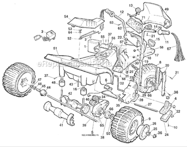 Part Location Diagram of 0801-0317 Power Wheels Wing Nut